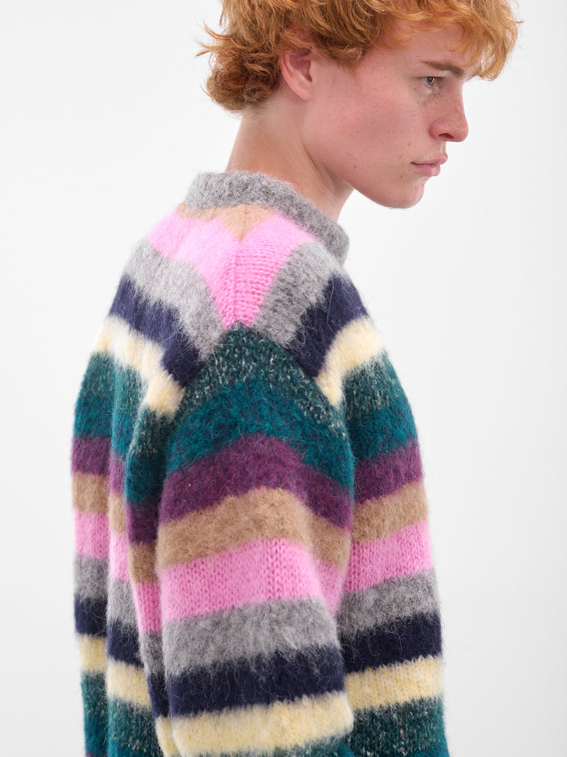 Multi-Color Stripe Alpaca Sweater (ERL11N002-MULTI)