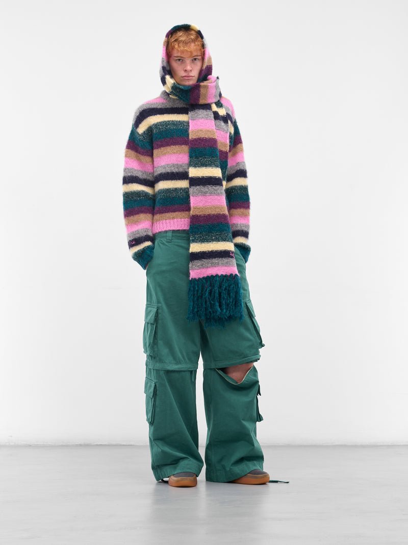 Multi-Color Stripe Alpaca Sweater (ERL11N002-MULTI)