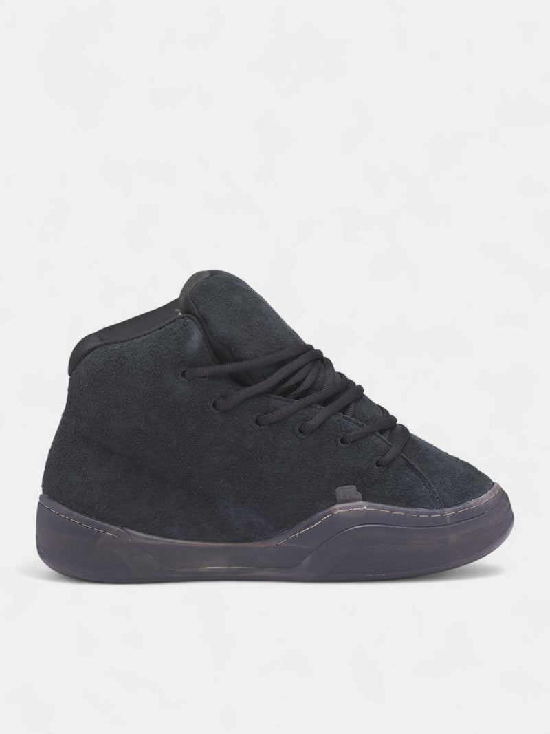 Black Suede Mid Skater Sneakers (ERL11SH05-PIRATE-BLACK)