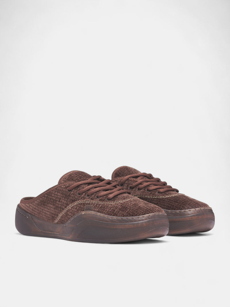 Brown Corduroy Skater Camino Sneakers (ERL11SH07-MUD)