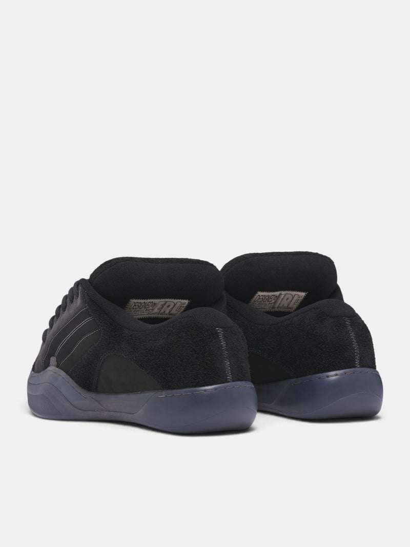 Black Quad Vamp Suede Sneakers (ERL13SH41-BLACK)