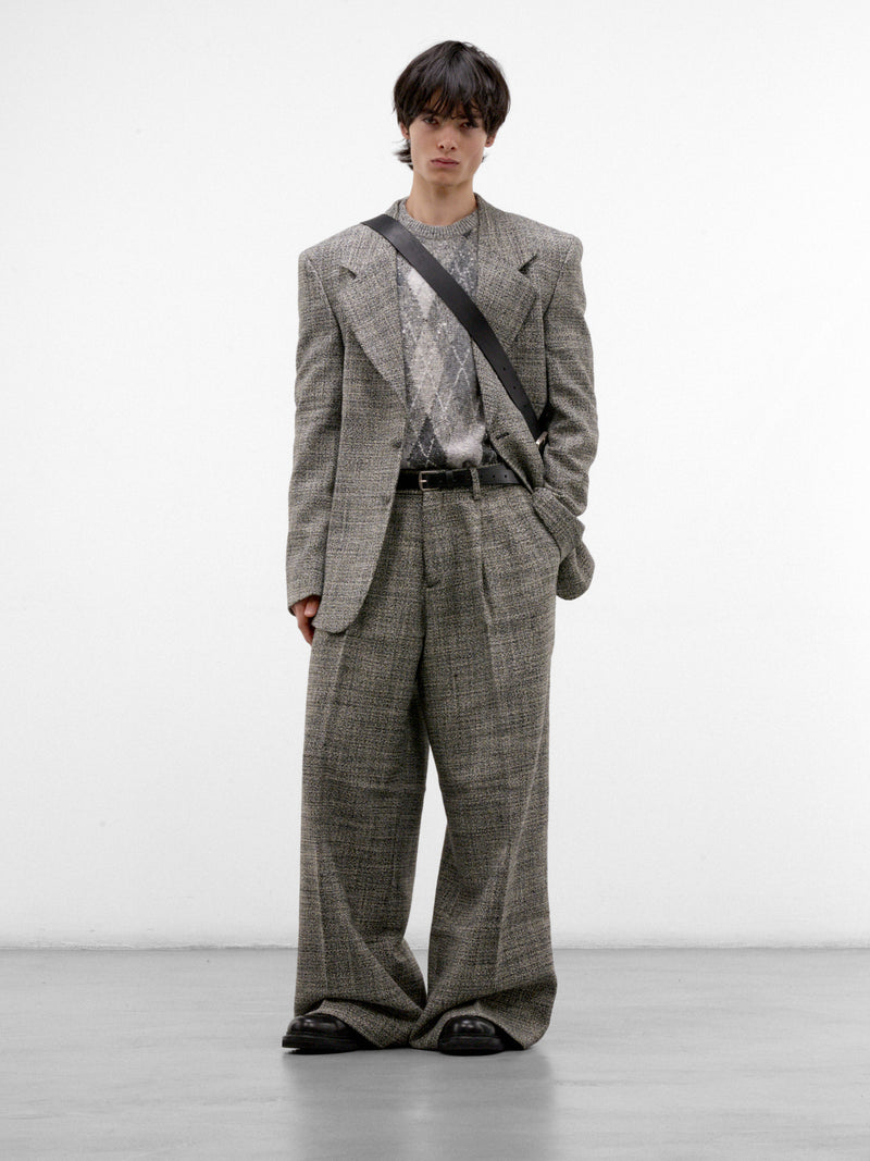 Gray Argyle Knit Sweater (ERL13N008-1-GREY)