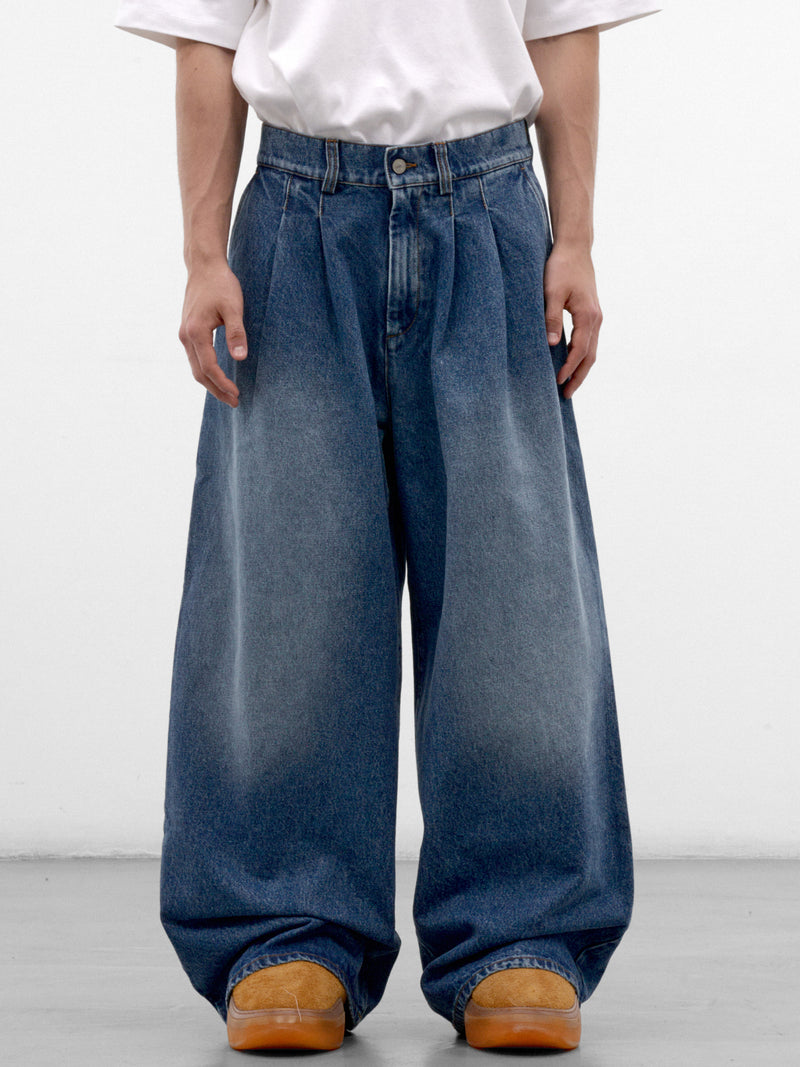 Blue Denim Wide Jeans (ERL13P014-2-BLUE)
