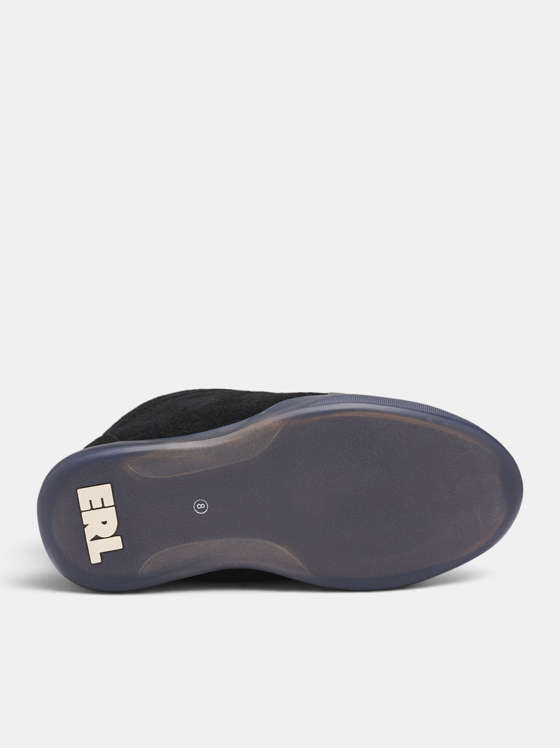 Black Suede Vamp Low Boots (ERL13SH42-BLACK)