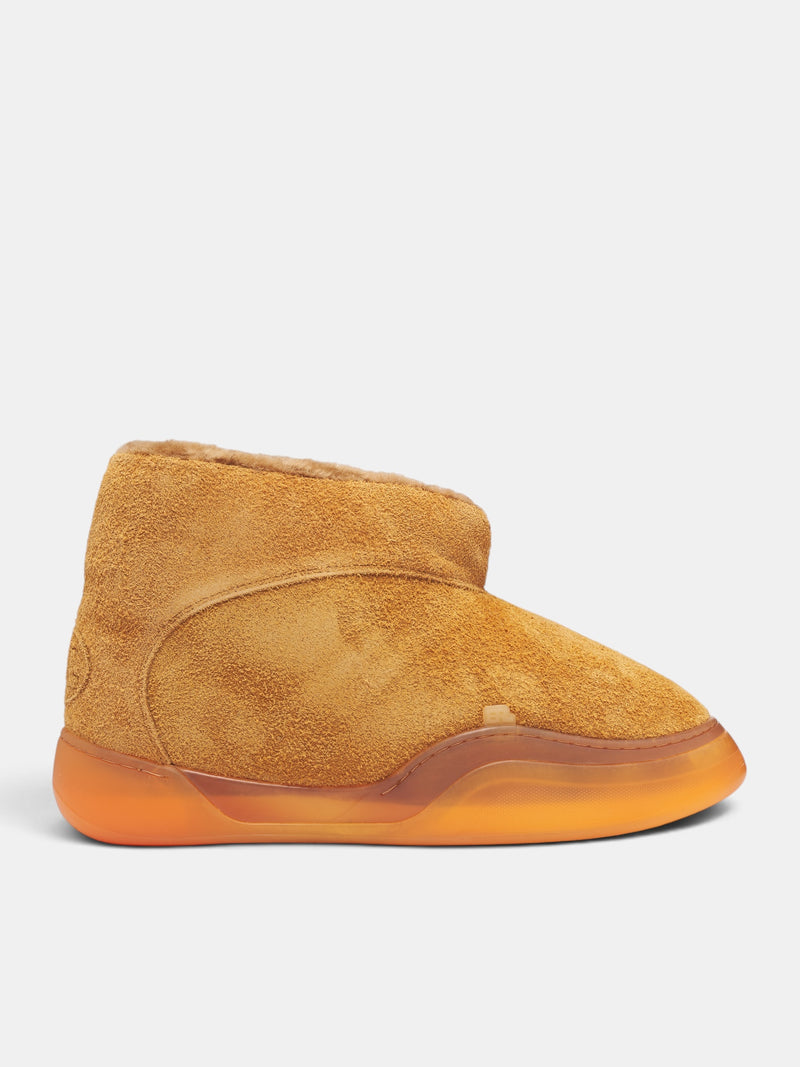 Natural Suede Vamp Low Boots (ERL13SH42-NATURAL)