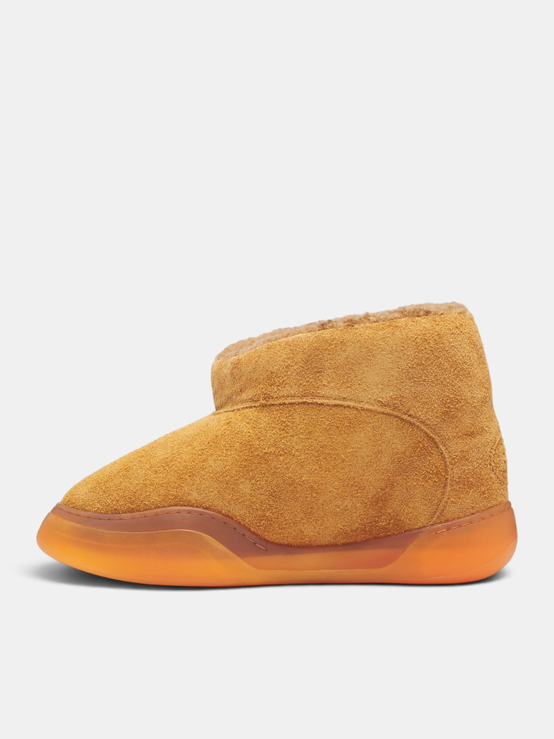 Natural Suede Vamp Low Boots (ERL13SH42-NATURAL)