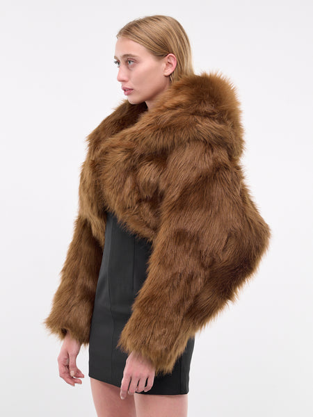 Vtg 80's Somerset Furs Los Angeles Natural Black Rabbit Fur