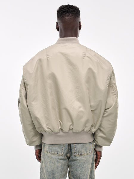 ジャケット・アウター Herringbone Work Bomber short Jac Gray Broad Bomber Jacket (ES2540GR-GREY)