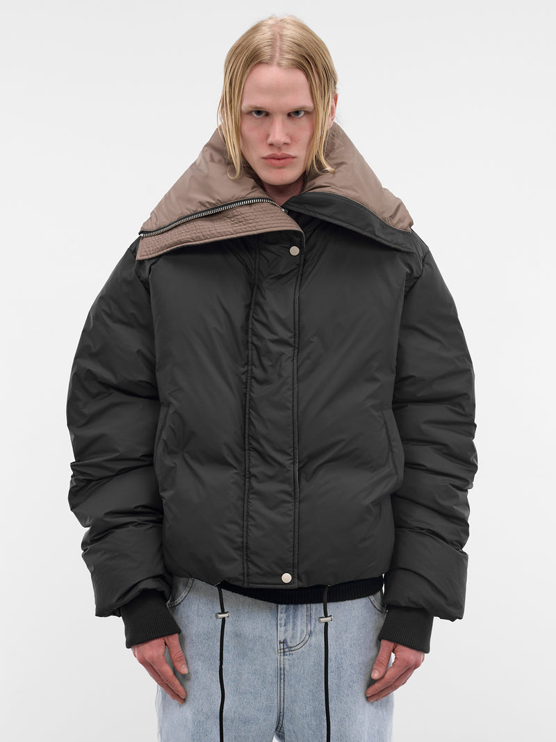 Black Poly Puffer Jacket (ESSS26JA02016-BLACKWOOD)