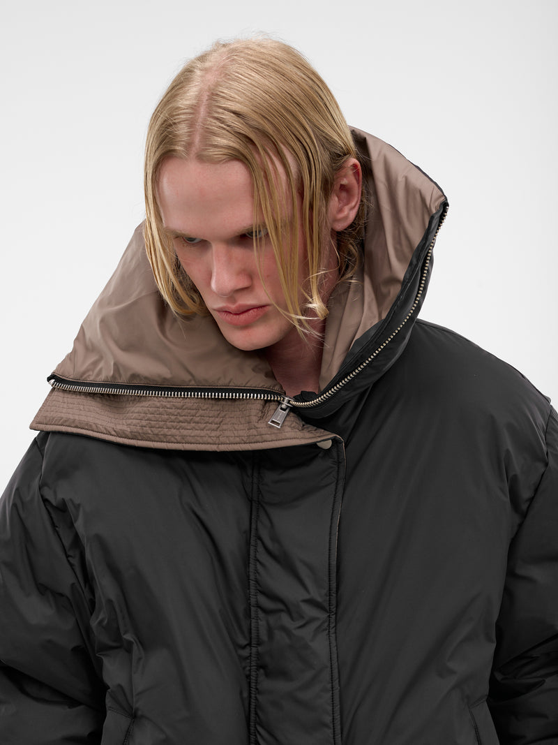 Black Poly Puffer Jacket (ESSS26JA02016-BLACKWOOD)
