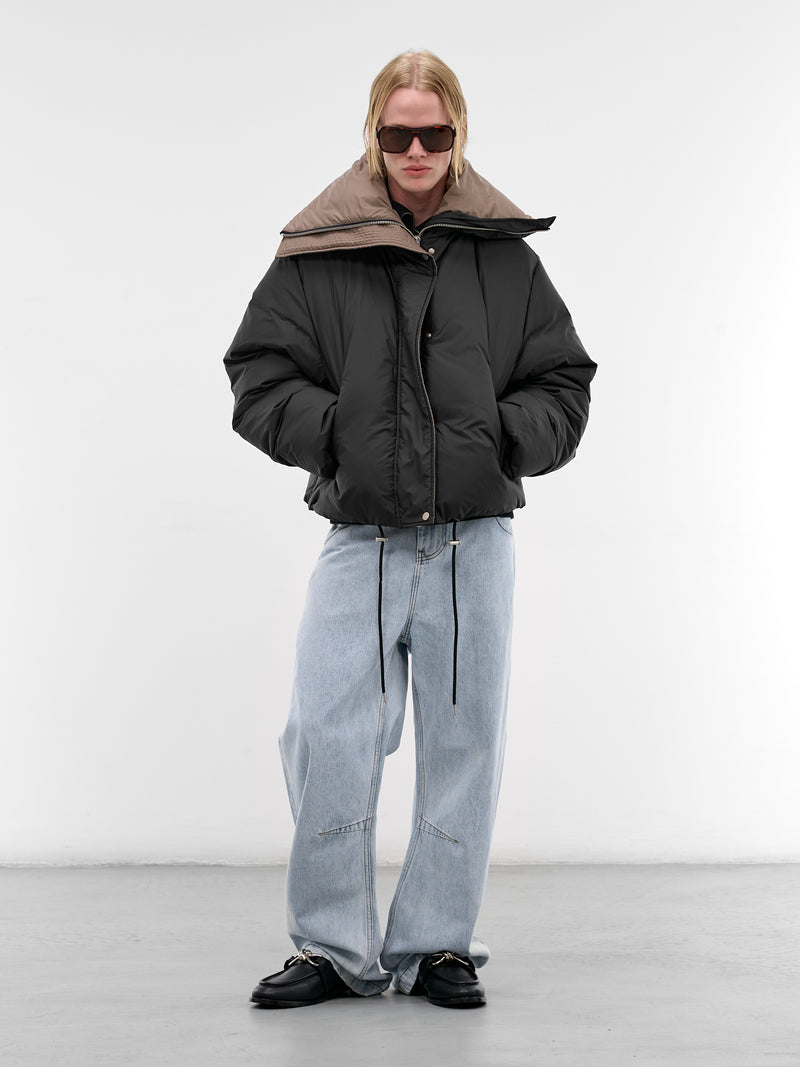 Black Poly Puffer Jacket (ESSS26JA02016-BLACKWOOD)