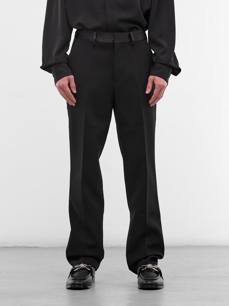 Black Poly Tailored Suiting Trousers (ESSS26PA01016-BLACK)
