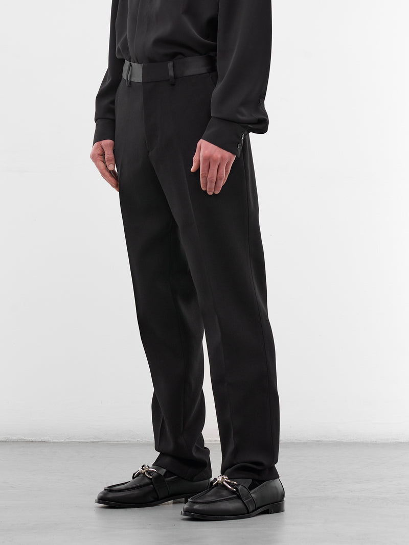 Black Poly Tailored Suiting Trousers (ESSS26PA01016-BLACK)