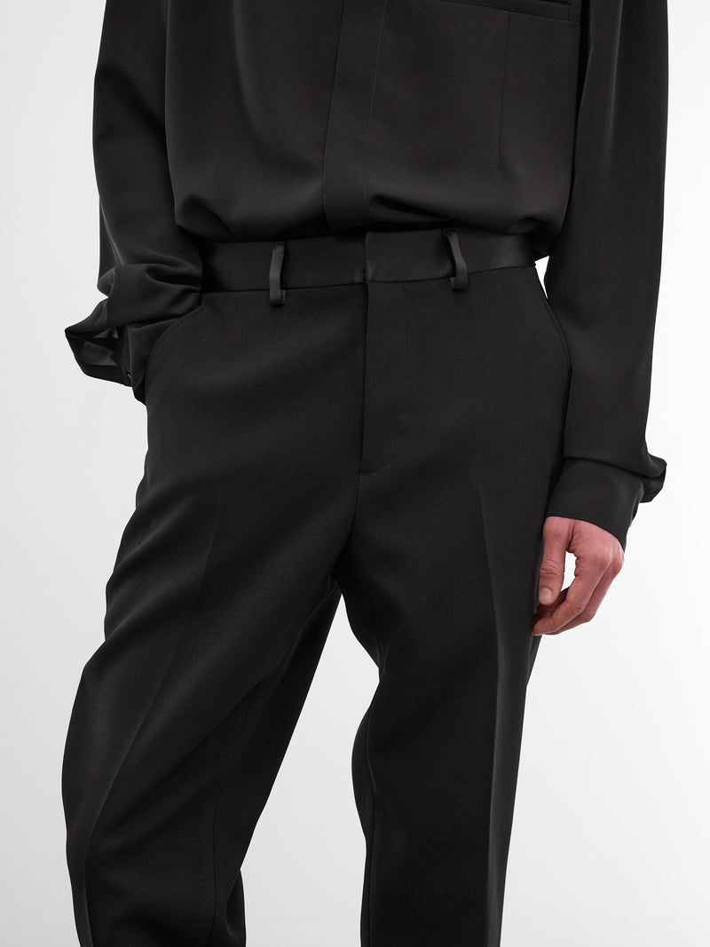 Black Poly Tailored Suiting Trousers (ESSS26PA01016-BLACK)