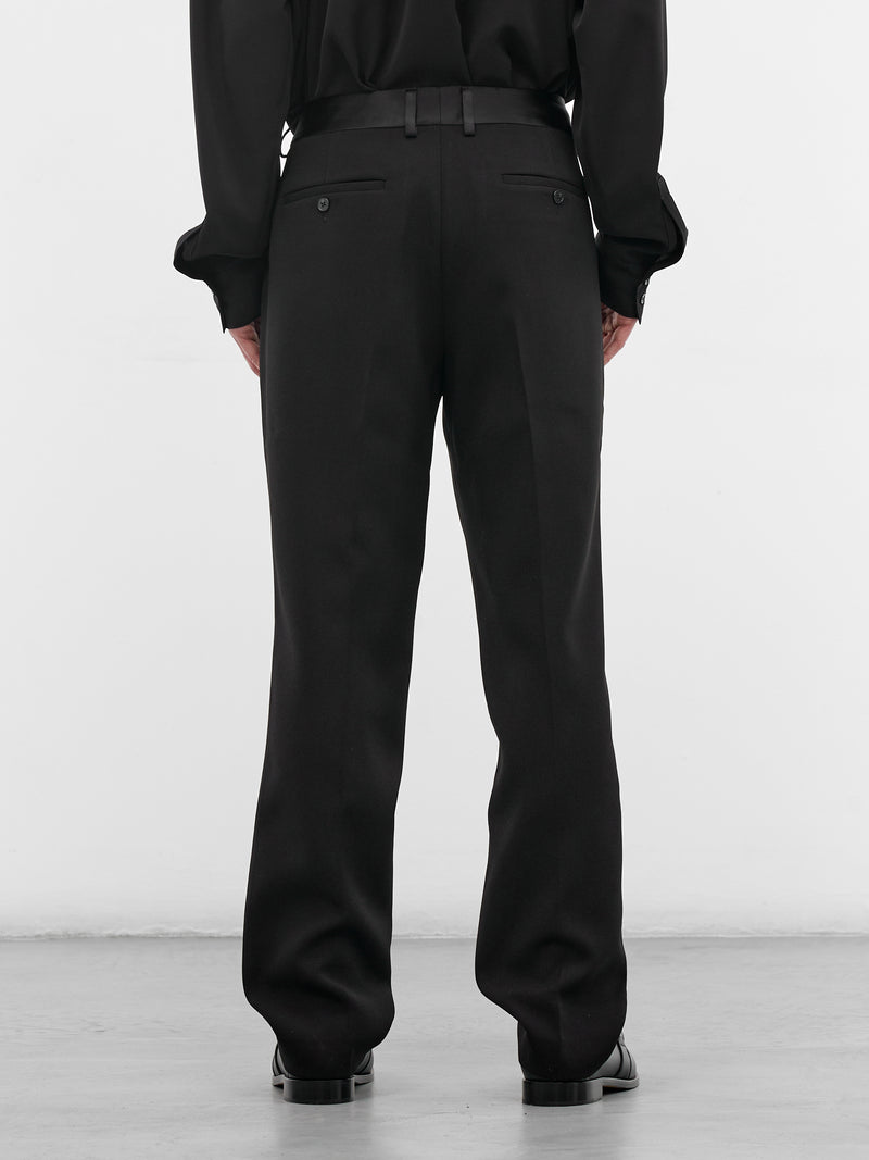 Black Poly Tailored Suiting Trousers (ESSS26PA01016-BLACK)