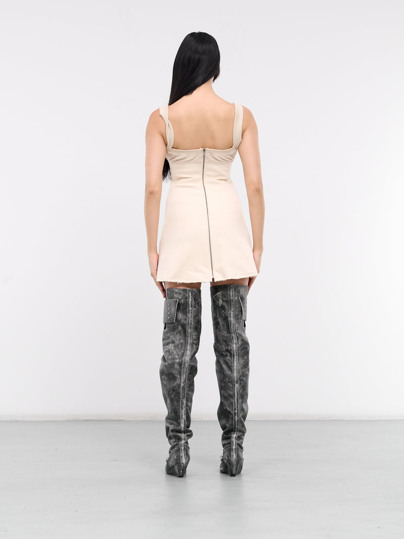 Waffle Knit Corset Dress (EV008YR004-MUSLIN)