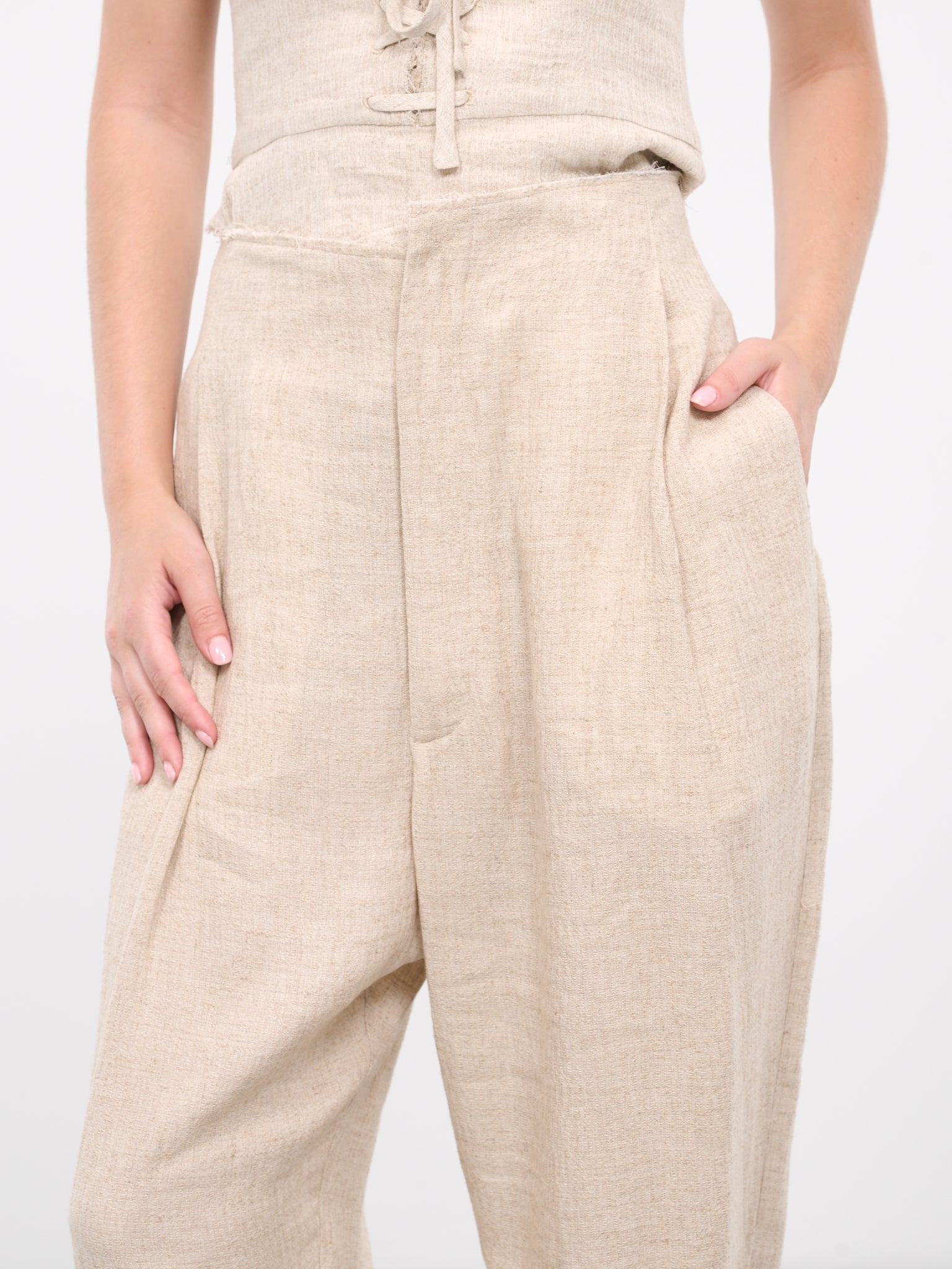 Linen Crepe Pants (EV052Y003-OAT)
