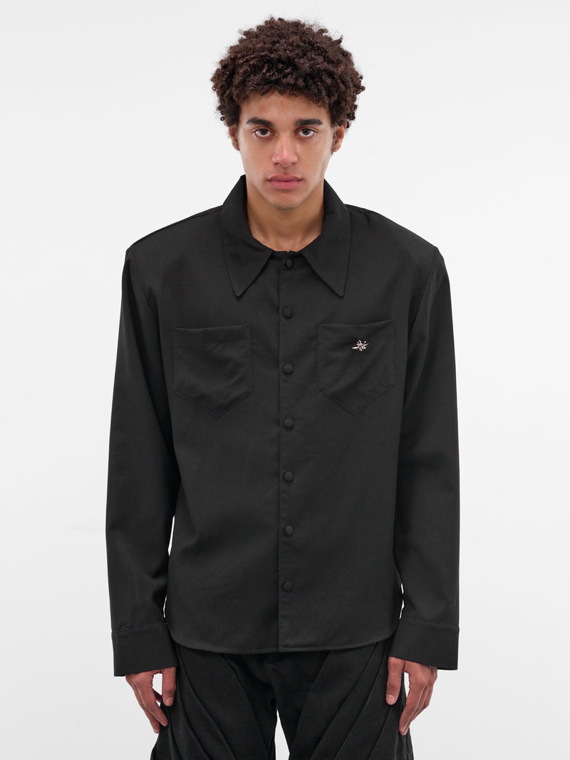 Black Evidencia Wool Shirt (EVIDENCIA-SHIRT-BLACK)