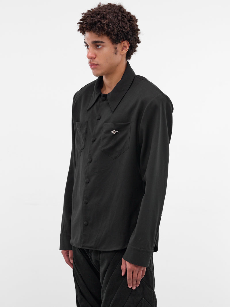 Black Evidencia Wool Shirt (EVIDENCIA-SHIRT-BLACK)