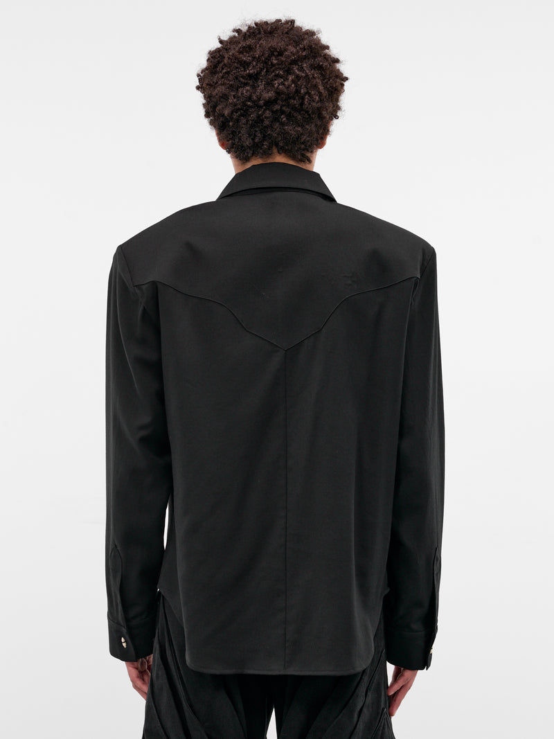 Black Evidencia Wool Shirt (EVIDENCIA-SHIRT-BLACK)