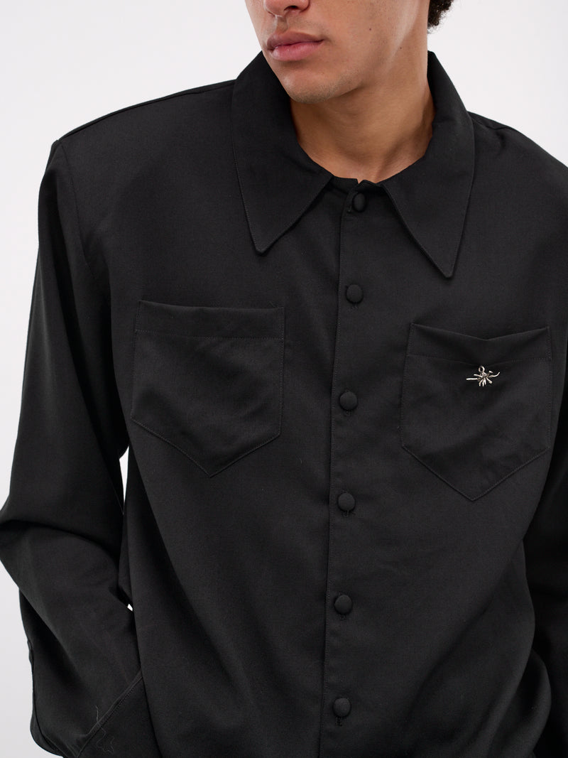 Black Evidencia Wool Shirt (EVIDENCIA-SHIRT-BLACK)