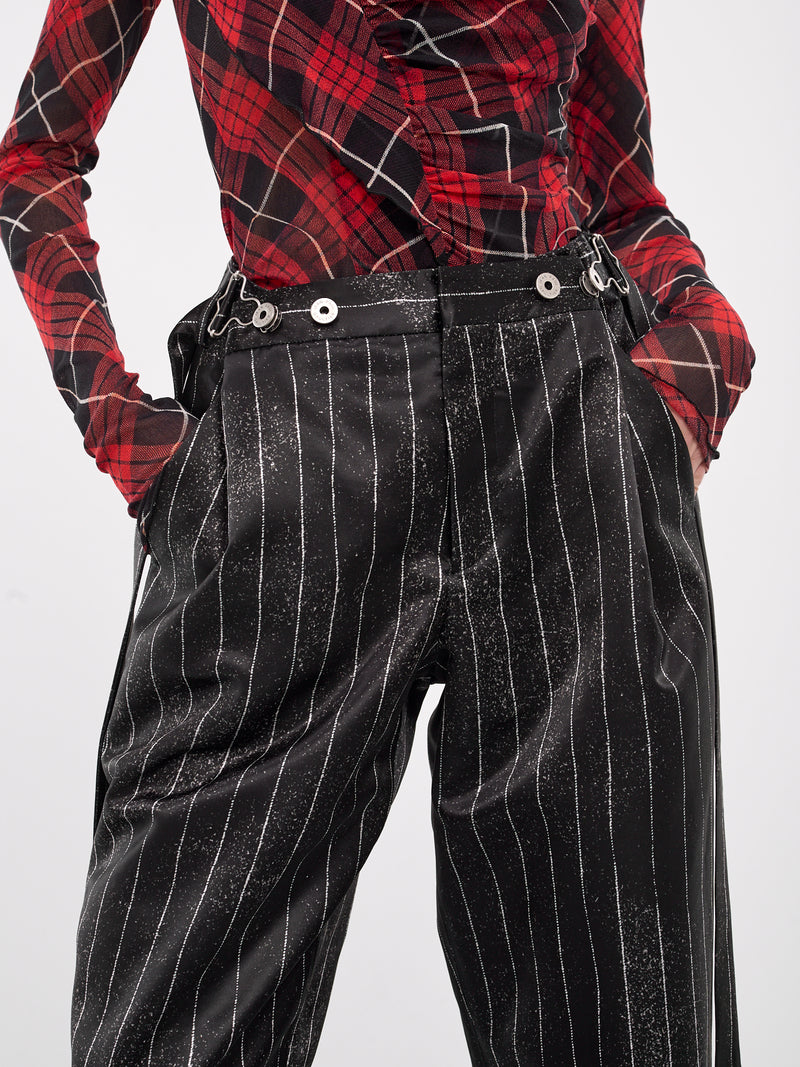 The Satin Pinstripe Wide Pants (F-PA160-C556-0001-BLACK-WHITE)