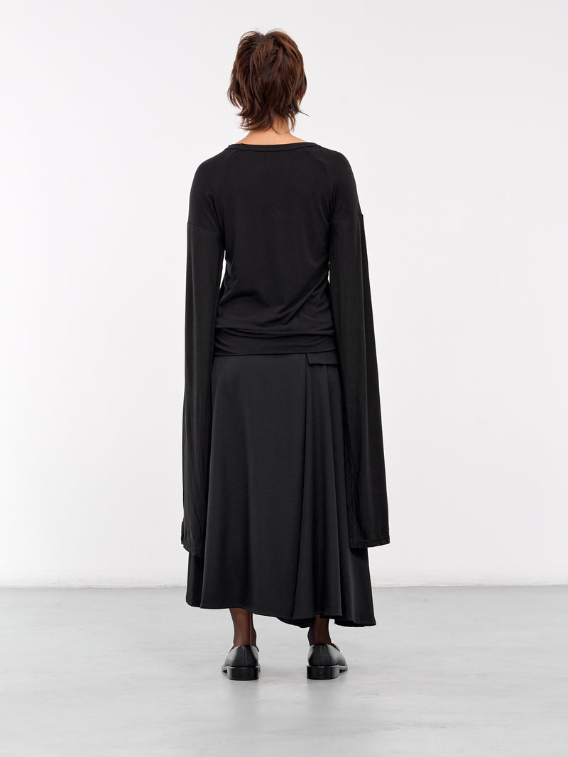 Layered Stole Top (F0-T06-980-2-BLACK)