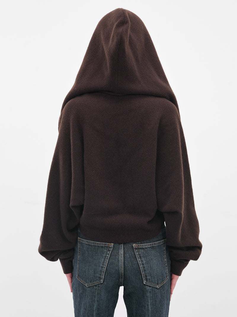 Brown Cashmere Bad Romance Cardigan (F25K11-BAD-ROMANCE-EBONY-WOOD)