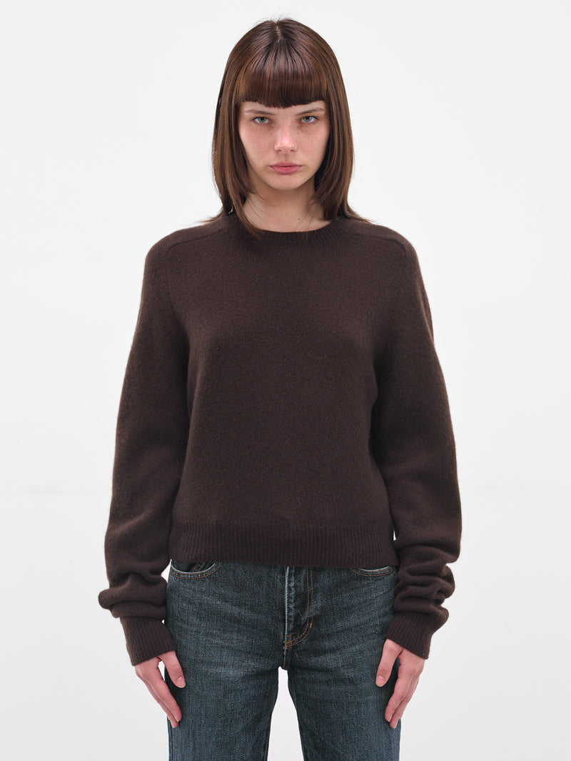 Brown Cashmere Bad Romance Sweater (F25K4-BAD-ROMANCE-EBONY-WOOD)