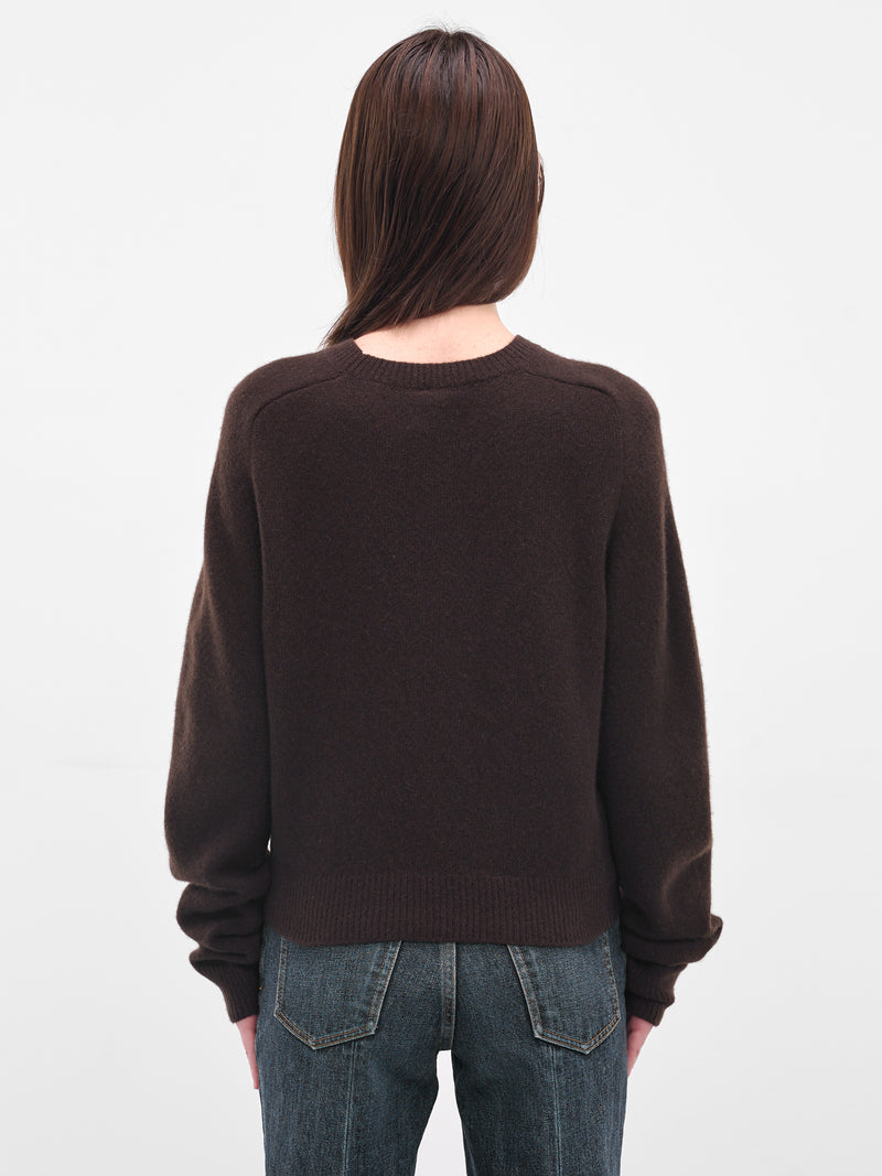 Brown Cashmere Bad Romance Sweater (F25K4-BAD-ROMANCE-EBONY-WOOD)