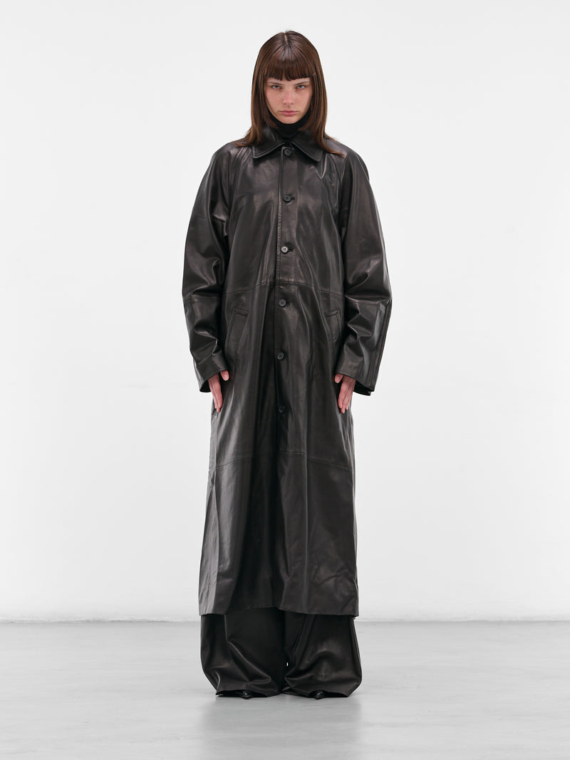 Black Leather Demon Lover Coat (F25LM1-DEMON-LOVER-BLACK)