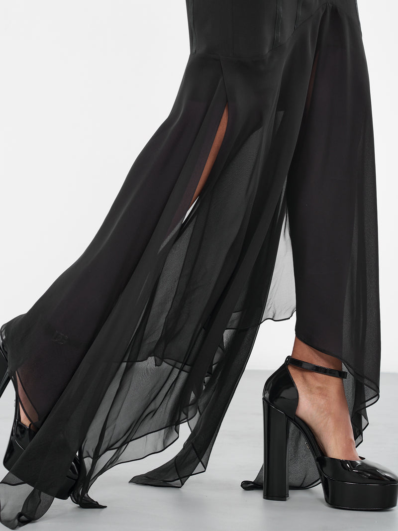 Mermaid Ruffle Skirt (F4CL4T-FUAA1-BLACK)