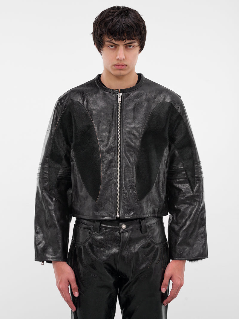 Black Fang Leather Jacket (FANG-BLACK)