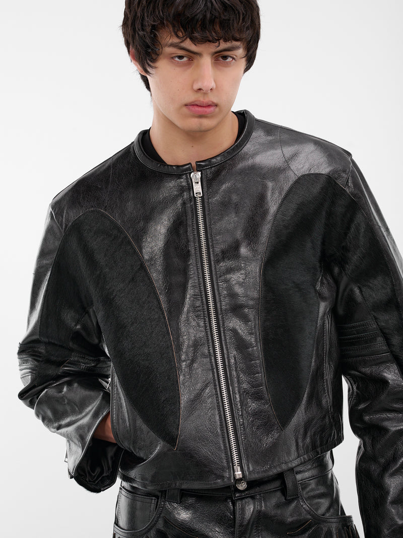 Black Fang Leather Jacket (FANG-BLACK)