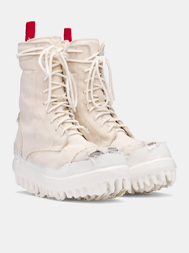 Canvas Miner Boots (FF5SMQ61AP-TE002-OFF-WHITE-WAX)