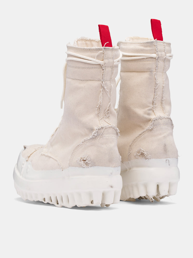 Canvas Miner Boots (FF5SMQ61AP-TE002-OFF-WHITE-WAX)