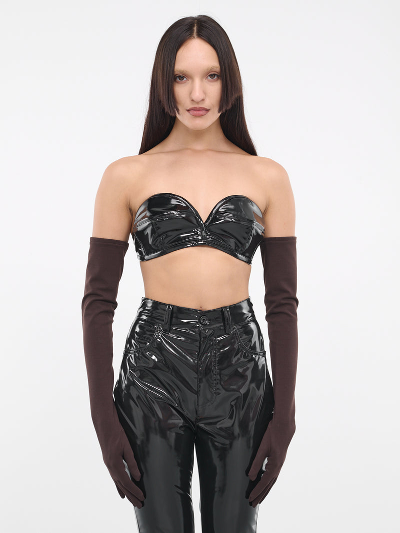 Long Gloves (FG108A-FUGRE-M1512-DARK-BROWN-)