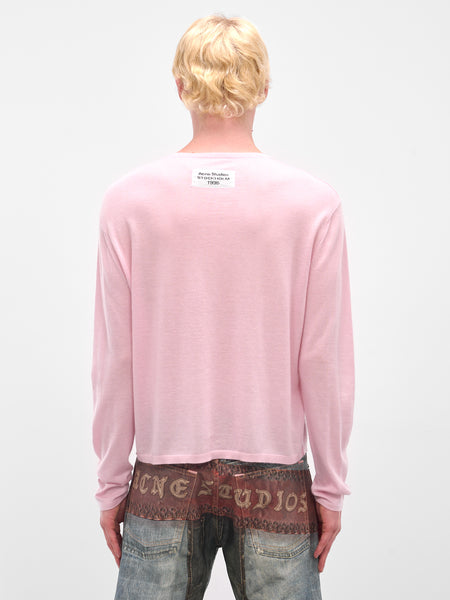 Pink Cashmere Knit Long Sleeve (FN-MN-KNIT000520-SOFT-PINK)