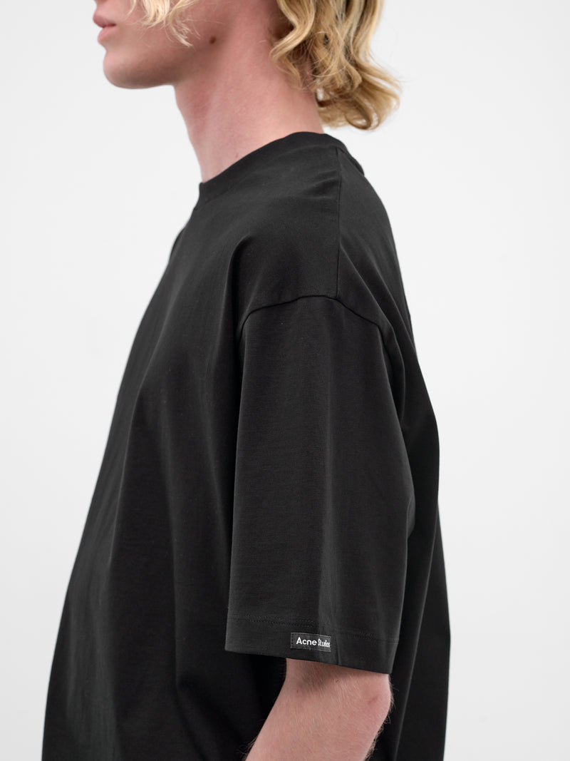 Black Oversized Cotton Tee (FN-UX-TSHI000254-BLACK)