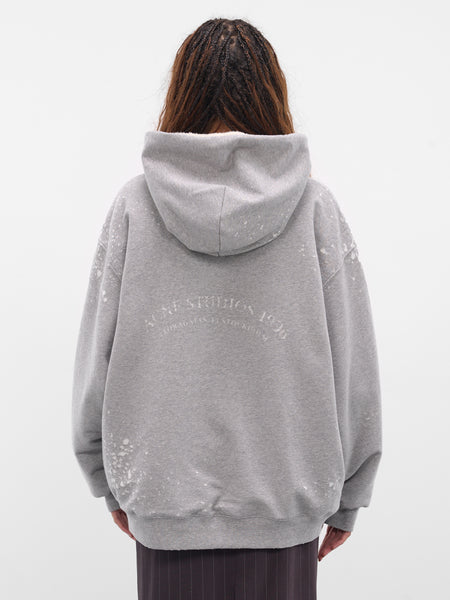Gray Fleece Zip Hoodie (FN-WN-SWEAT000263-GREY-MELANGE) Gray Fleece Zip Hoodie (FN-WN-SWEAT000263-GREY-MELANGE)