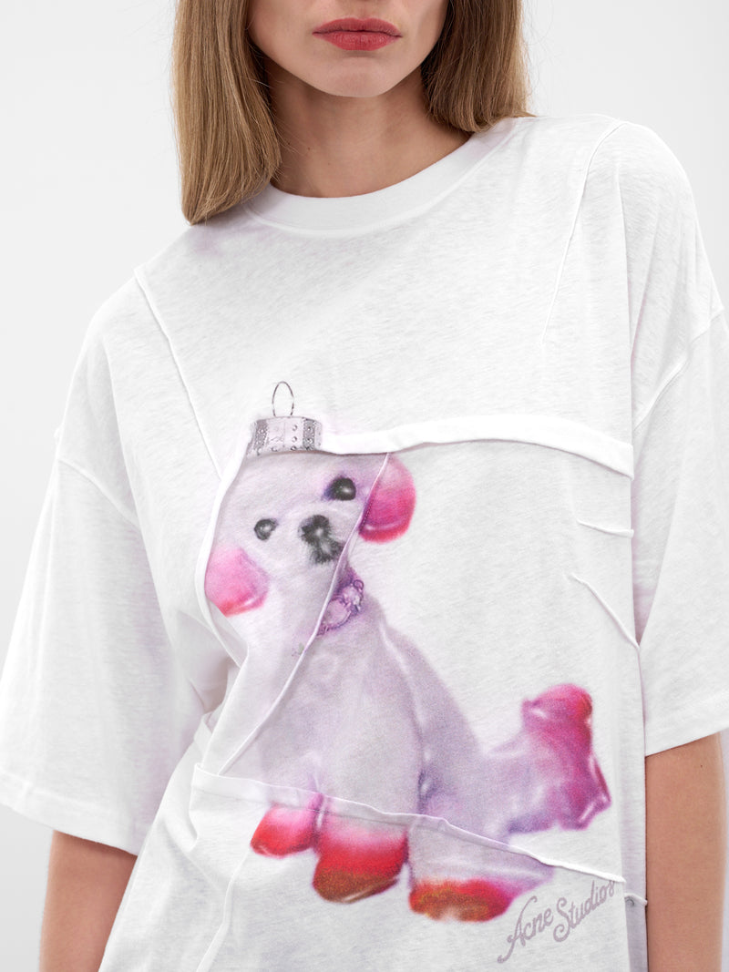 White Graphic Print Folded Tee (FN-WN-TSHI000824-OPTIC-WHITE)