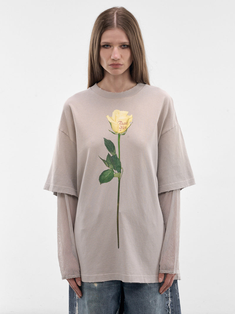 Gray Layered Graphic Tee (FN-WN-TSHI000872-LIGHT-GREY)