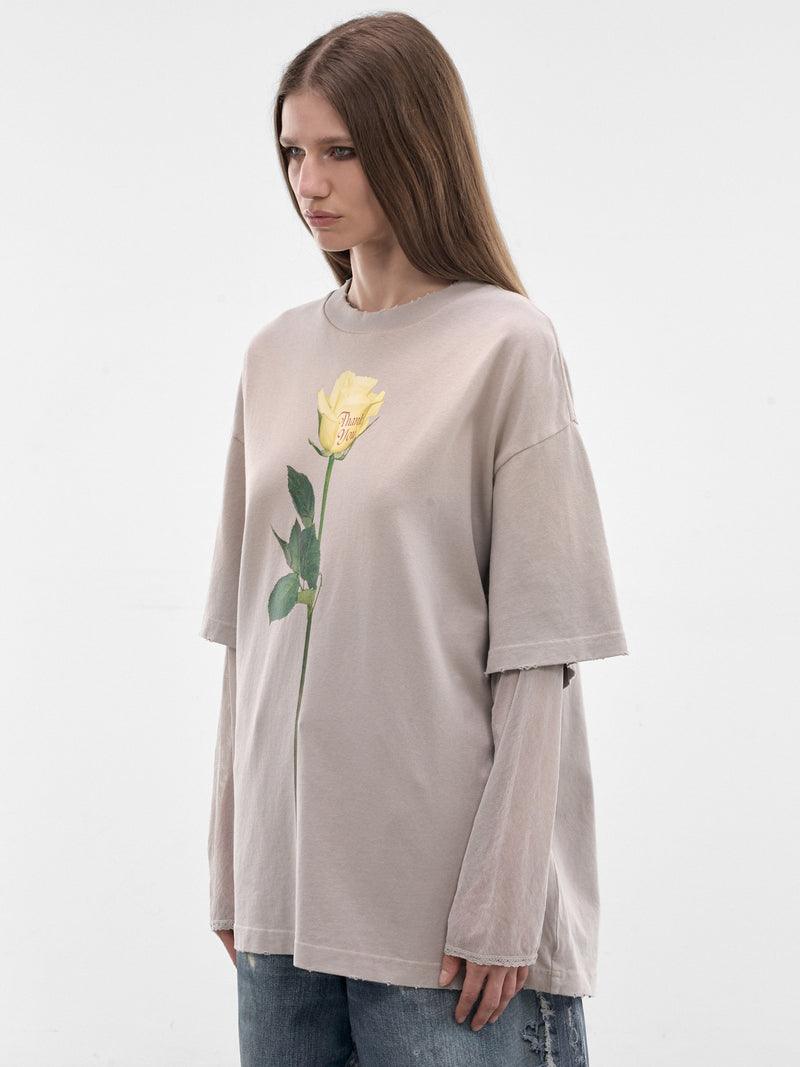 Gray Layered Graphic Tee (FN-WN-TSHI000872-LIGHT-GREY)