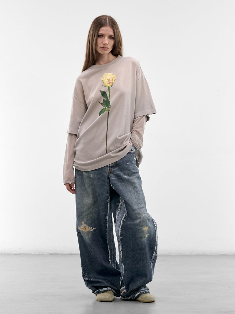 Gray Layered Graphic Tee (FN-WN-TSHI000872-LIGHT-GREY)