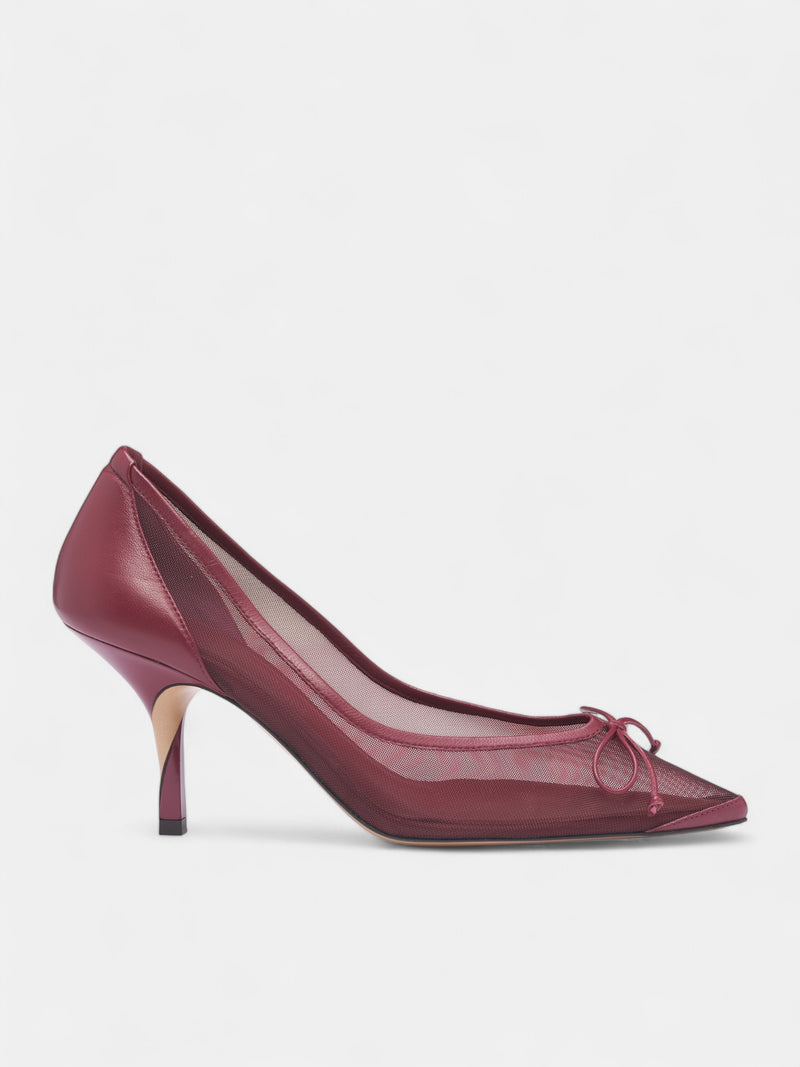 Burgundy Mesh Tourni Heels (FOW00178AW00661-BURGUNDY)