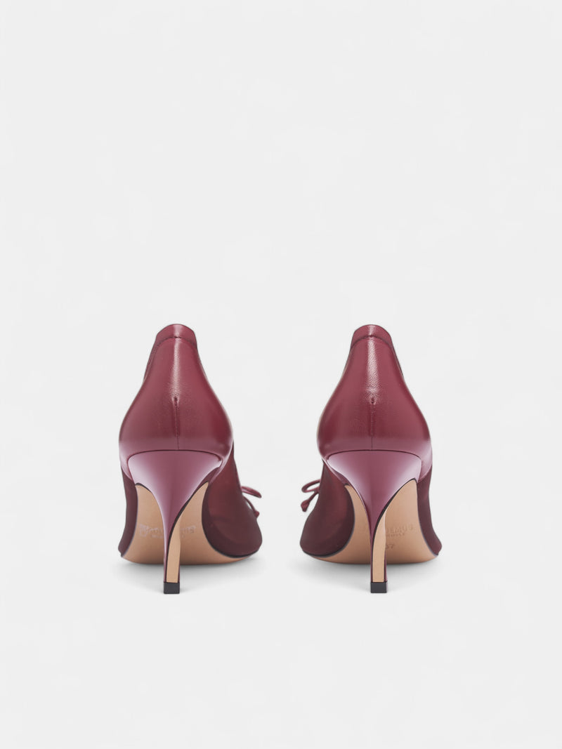 Burgundy Mesh Tourni Heels (FOW00178AW00661-BURGUNDY)
