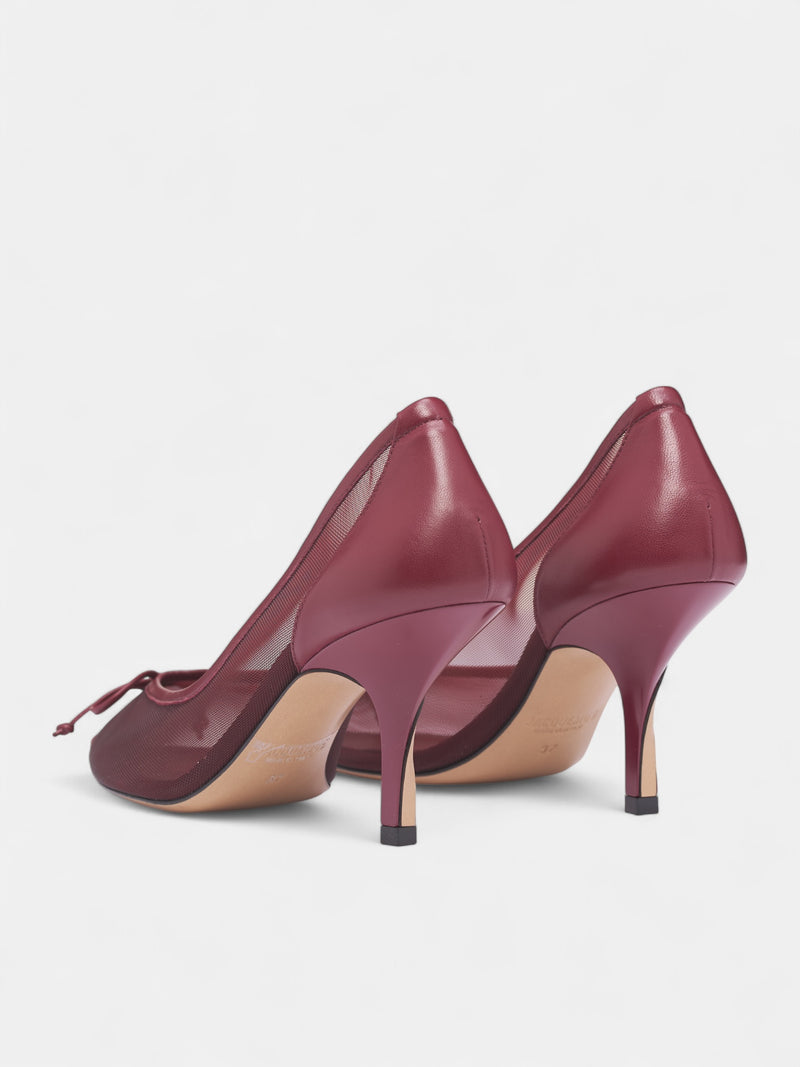 Burgundy Mesh Tourni Heels (FOW00178AW00661-BURGUNDY)