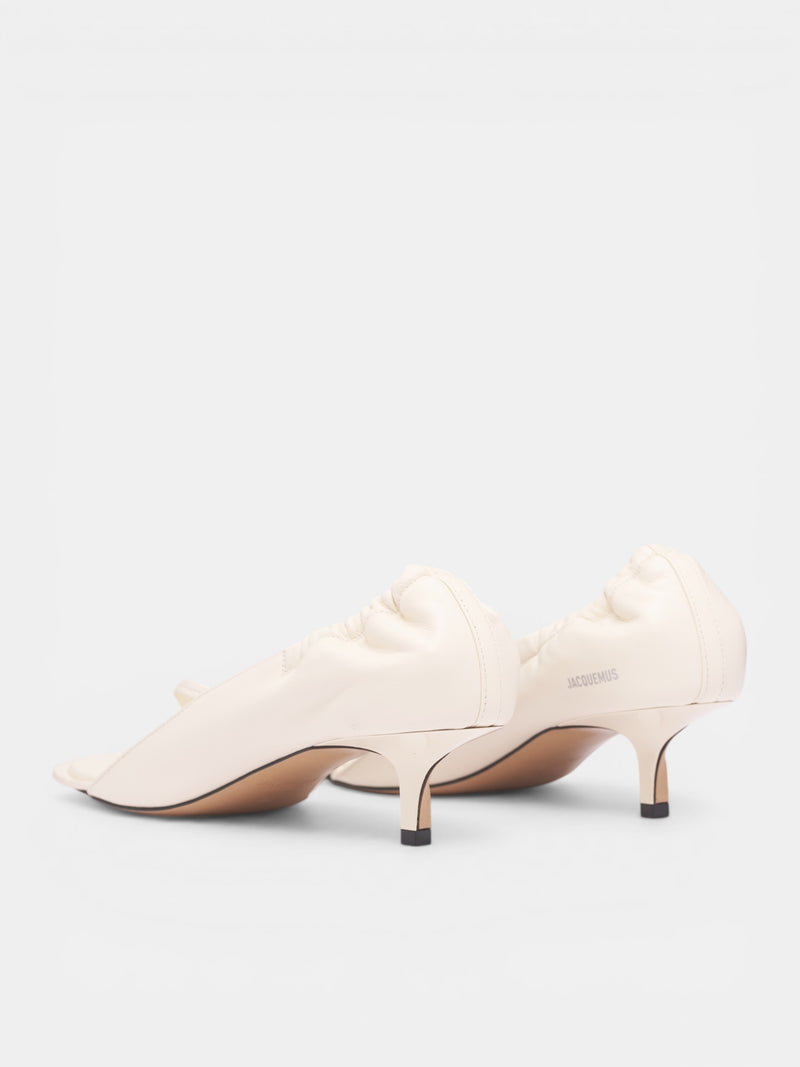 White Leather Low Sandals (FOW00204AC27L26-LIGHT-IVORY)