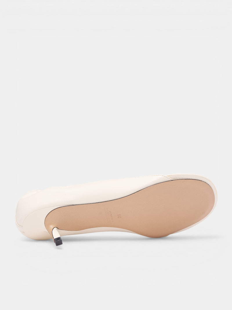 White Leather Low Sandals (FOW00204AC27L26-LIGHT-IVORY)