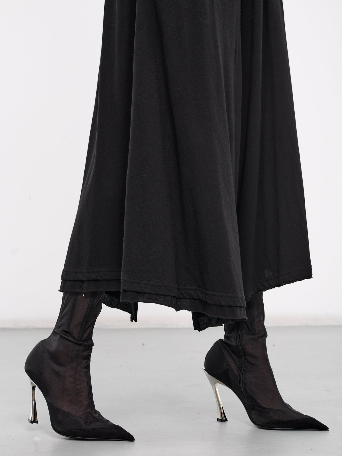 Jersey Gathered Skirt (FS-P62-004-BLACK)